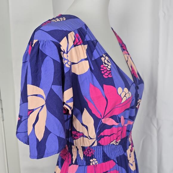 Abel the Label Santa Cruz Tropical Floral High Low Dress Size S Cruise Vacation - Picture 3 of 12